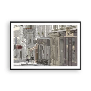 Pôster com moldura preta - Alegrias urbanas - 91x61 cm