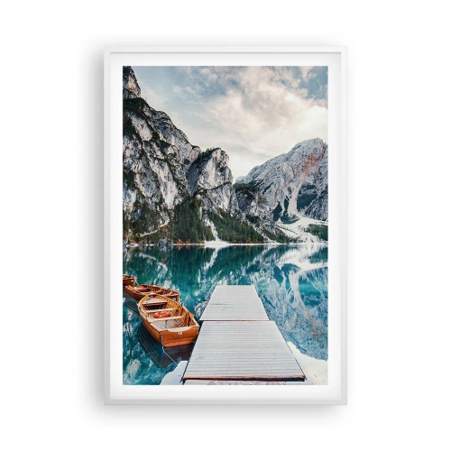 Pôster em moldura branca - Vamos mostrar-lhe a beleza - 61x91 cm