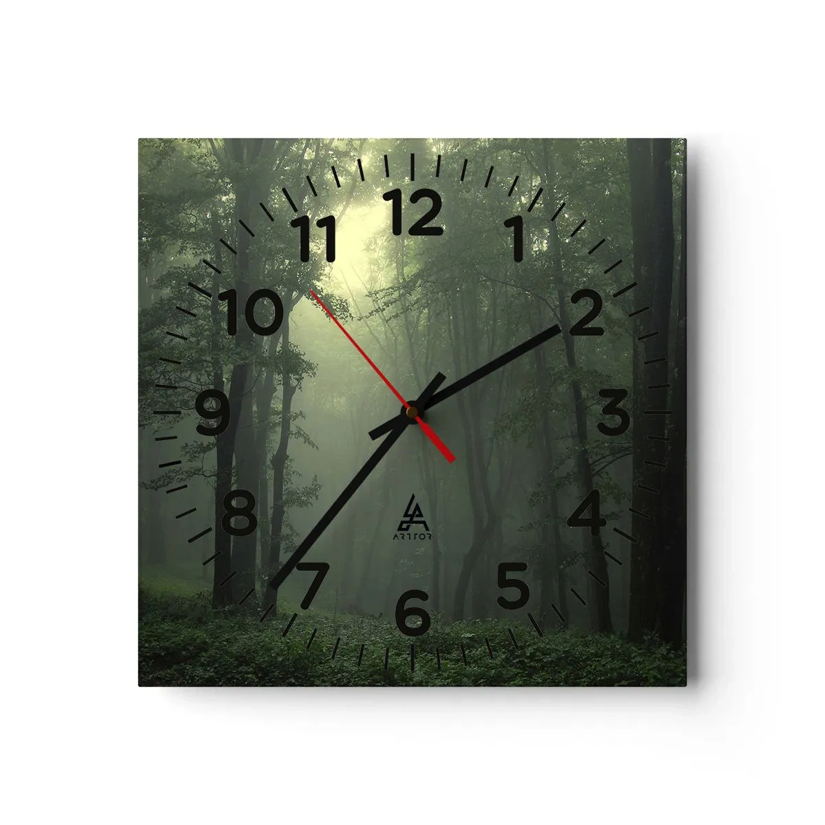 Relógio de parede - Relógio em vidro - Antes de acordar - 30x30 cm