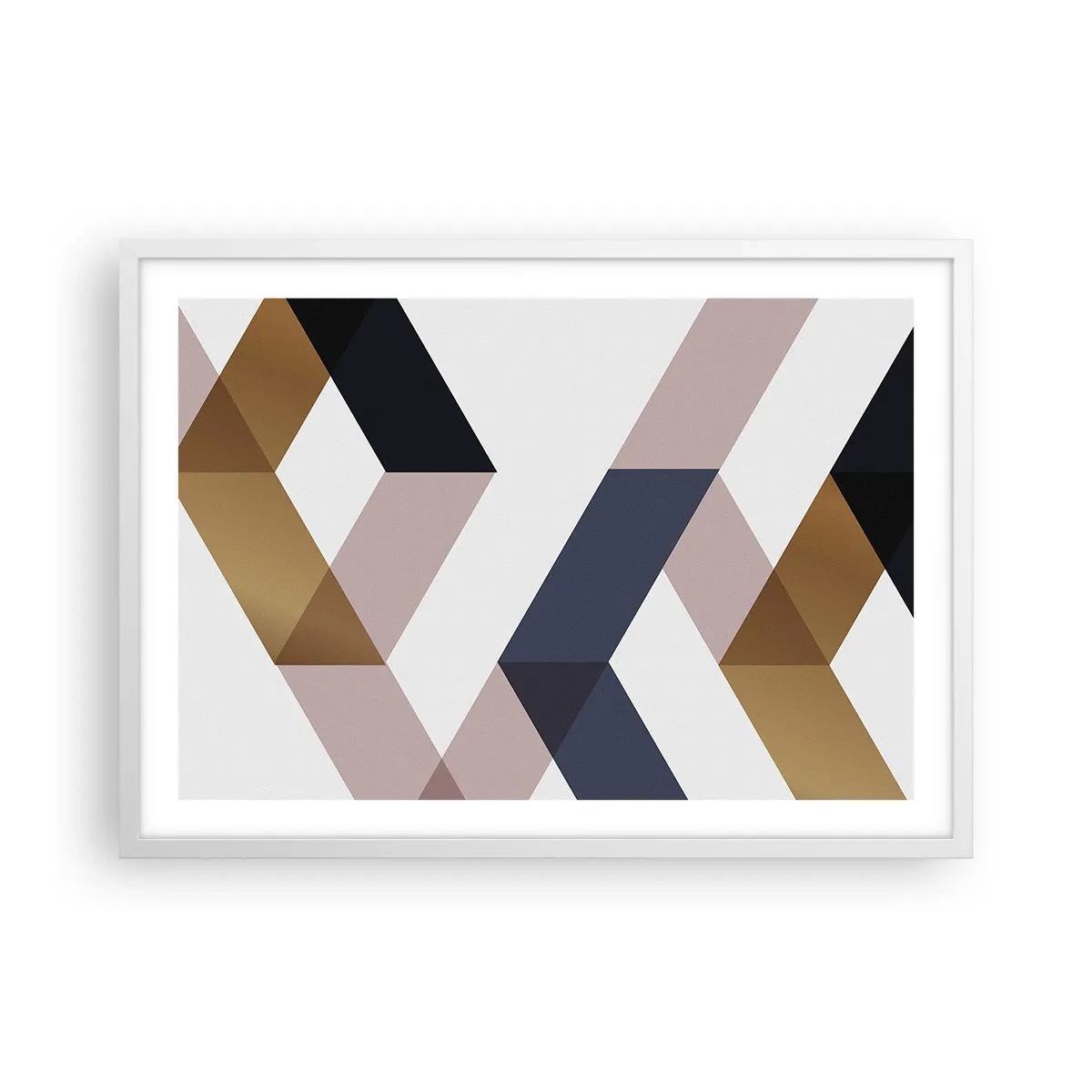 Pôster em moldura branca - Planos e ângulos - 70x50 cm