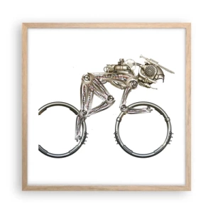 Pôster com moldura de carvalho claro - Uma ótima máquina - 50x50 cm