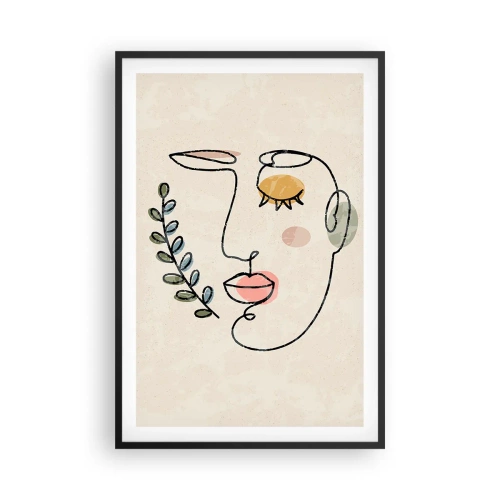 Pôster com moldura preta - Paz encontrada - 61x91 cm