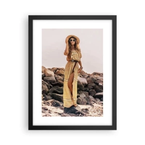 Pôster com moldura preta - A magia das pedras - 30x40 cm