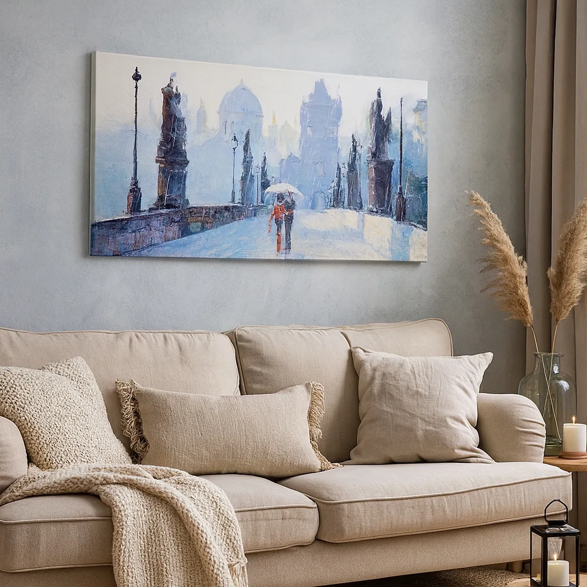 Quadro em tela - A chuva deve ter nos encantado - 30x30 cm