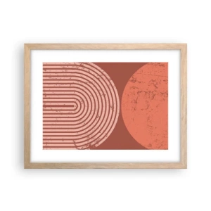 Pôster com moldura de carvalho claro - Relacionamento próximo - 40x30 cm