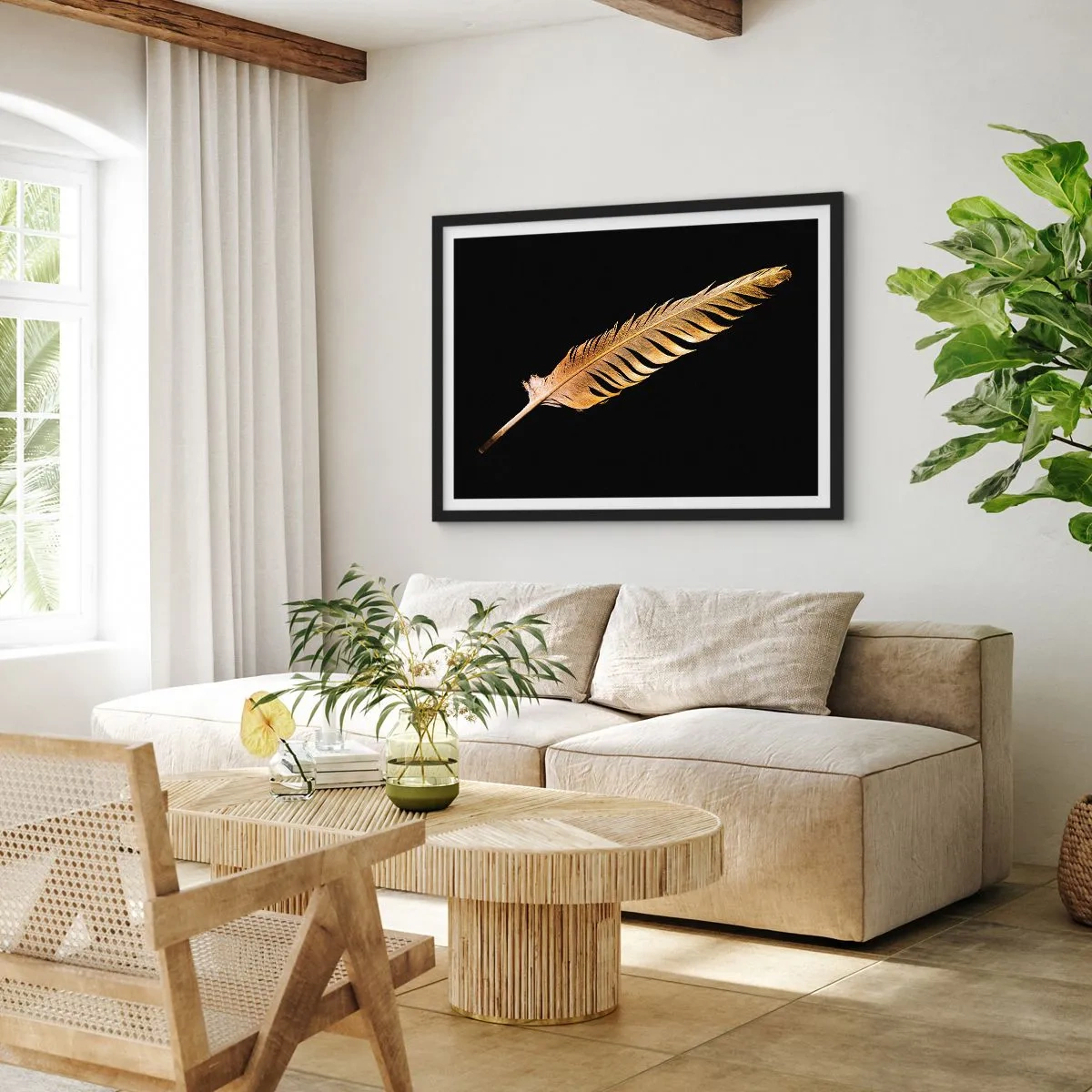 Pôster com moldura preta - É uma pena - 50x40 cm