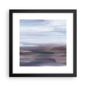 Pôster com moldura preta - Elementos: água - 30x30 cm