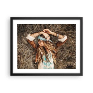 Pôster com moldura preta - A caminho do verão do amor - 50x40 cm