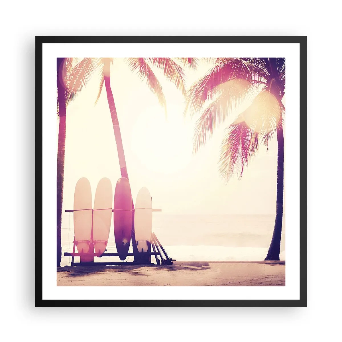 Pôster com moldura preta - Vai ser um grande dia - 60x60 cm