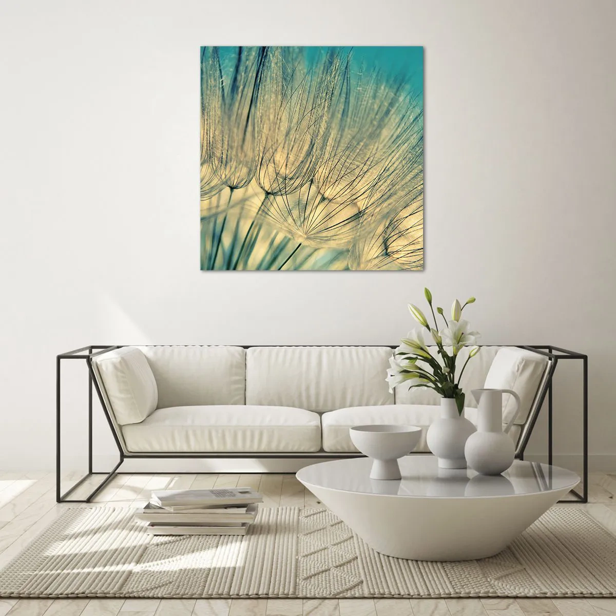 Quadro em vidro - À espera do vento - 30x30 cm