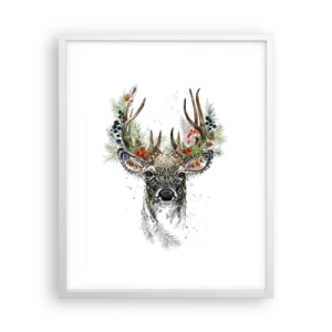 Pôster em moldura branca - Num manto festivo - 40x50 cm