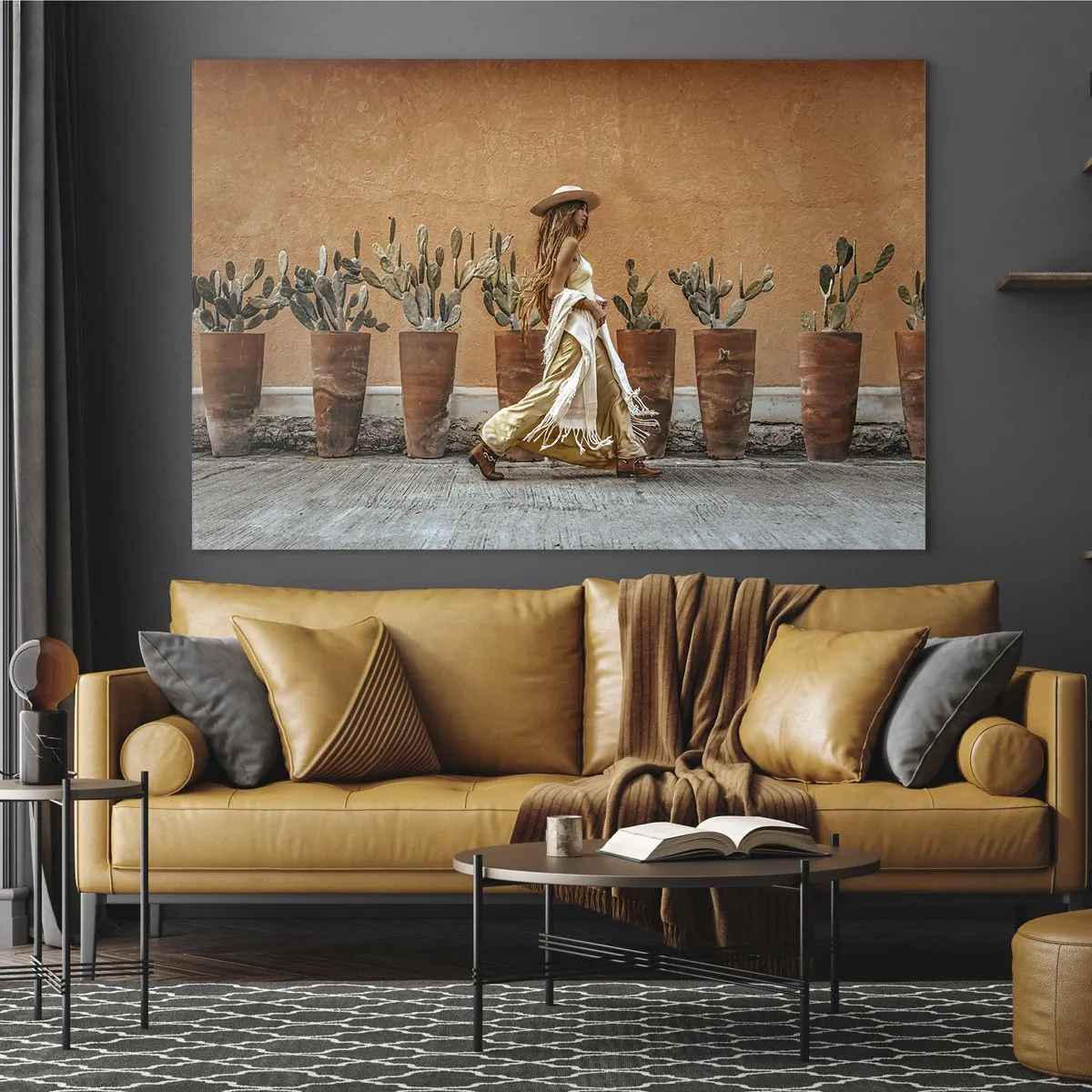 Quadro em vidro - Estilo hippie - 120x80 cm