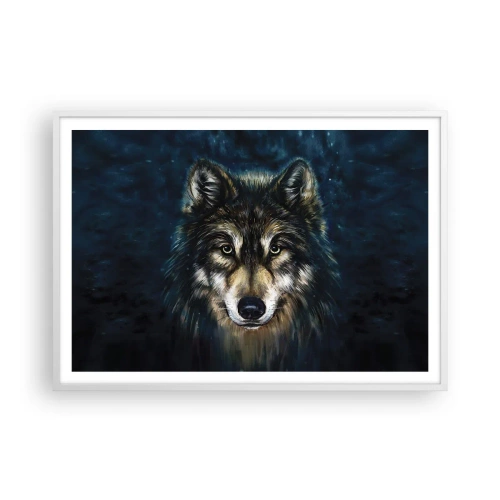 Pôster em moldura branca - Alfa? E ómega - 100x70 cm