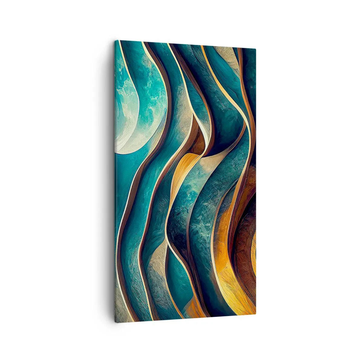 Quadro em tela - Meandros de azul - 45x80 cm