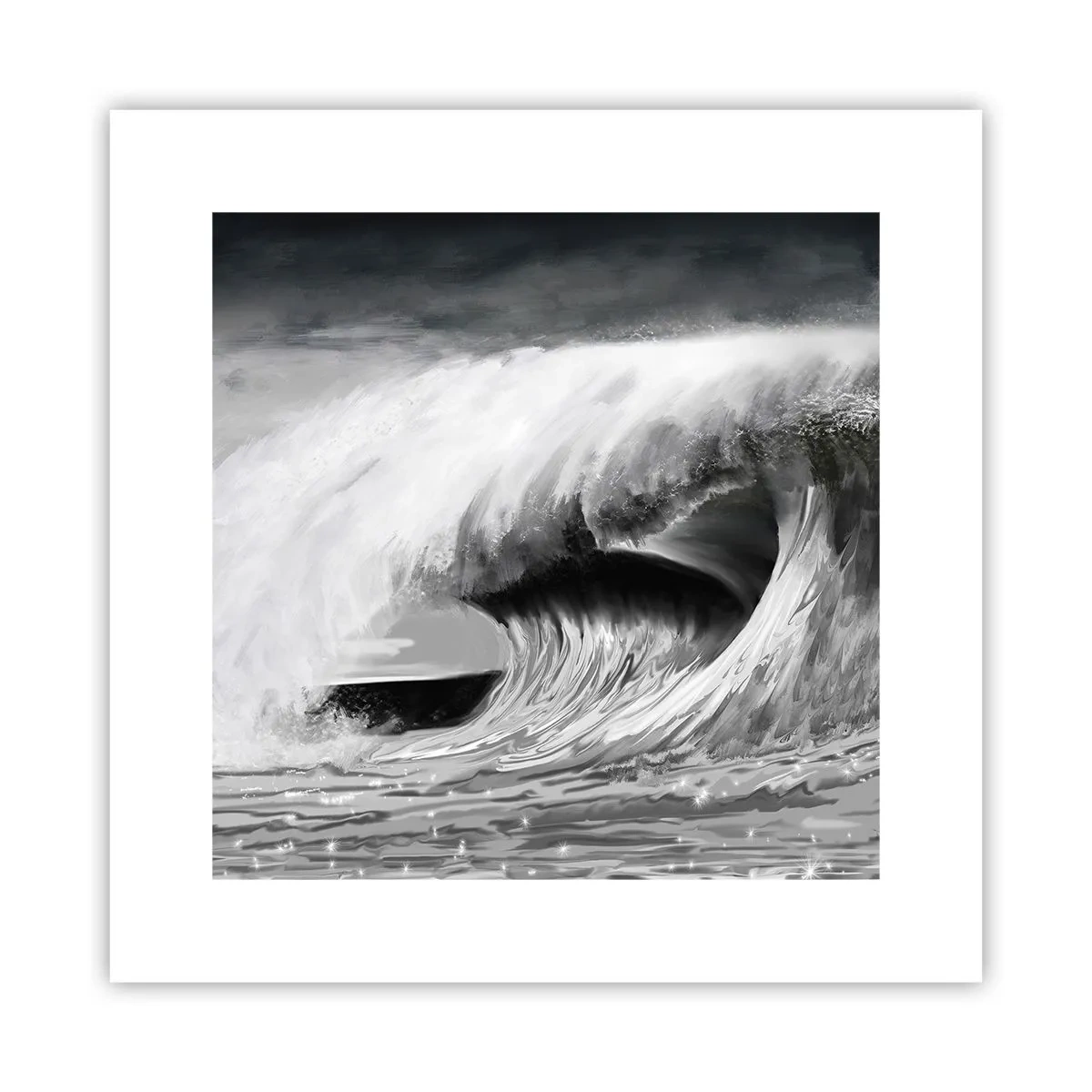 Pôster - A ira do oceano - 30x30 cm