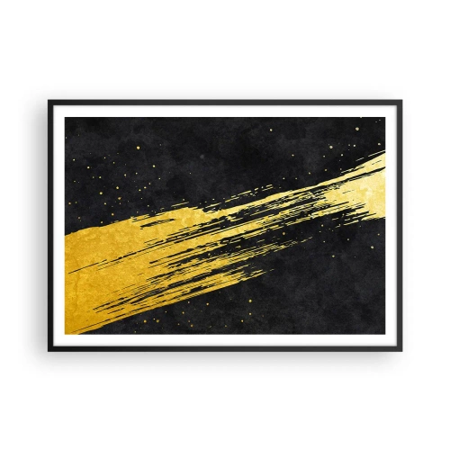 Pôster com moldura preta - Salto para o hiperespaço - 100x70 cm