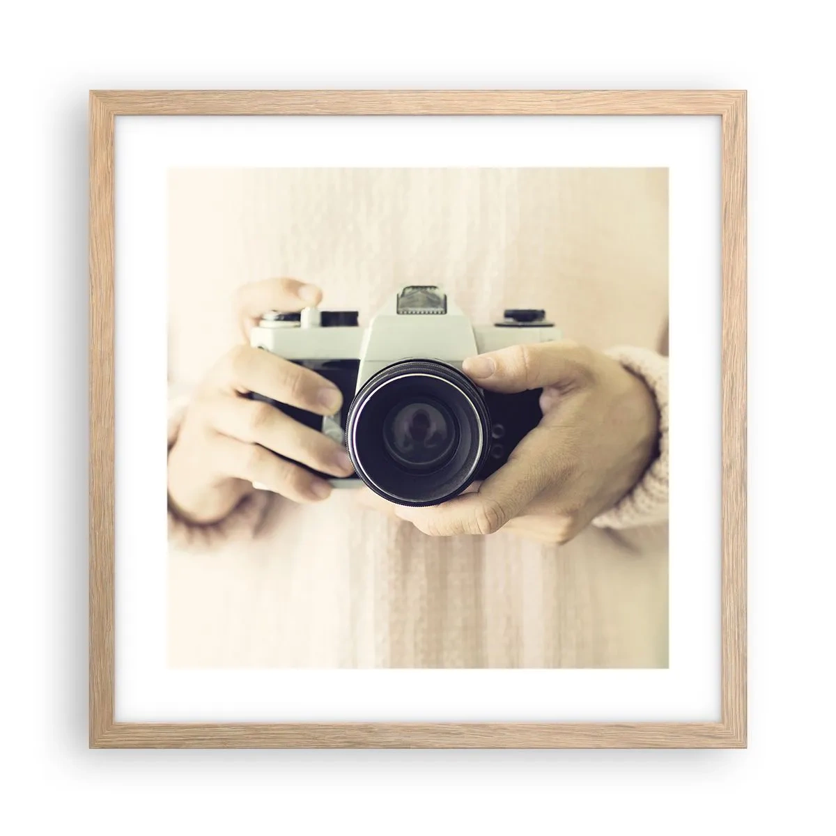 Pôster com moldura de carvalho claro - Para ver mais... - 40x40 cm