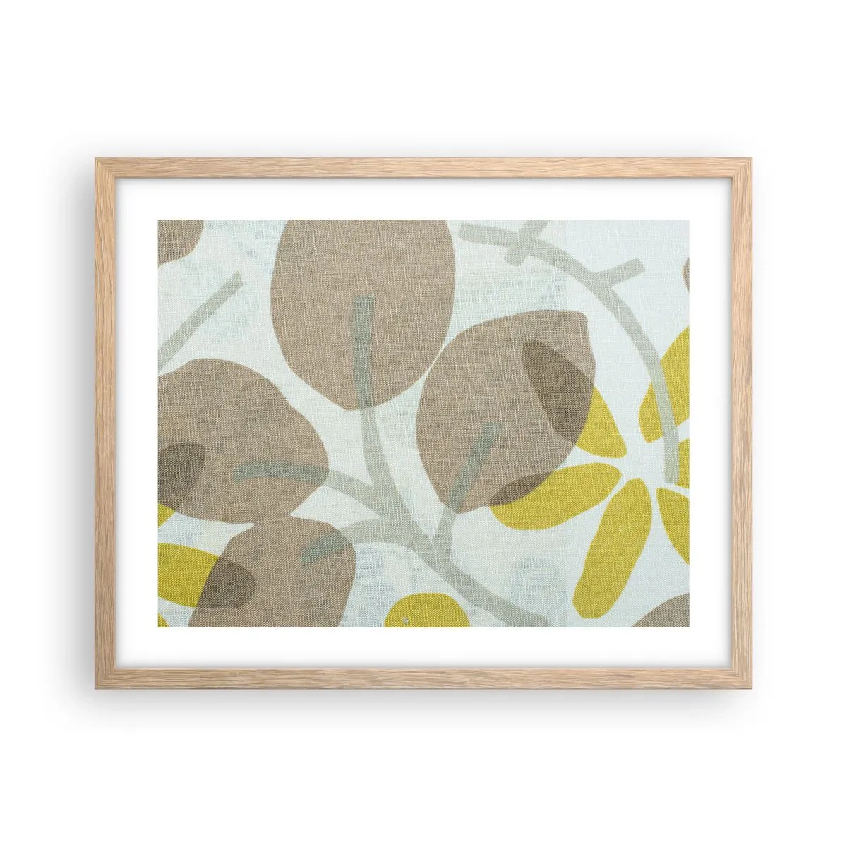 Pôster com moldura de carvalho claro - Composição a pleno sol - 50x40 cm