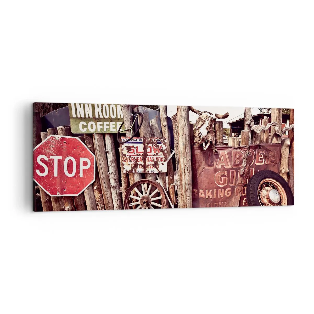 Quadro em tela - E o tempo parou - 140x50 cm