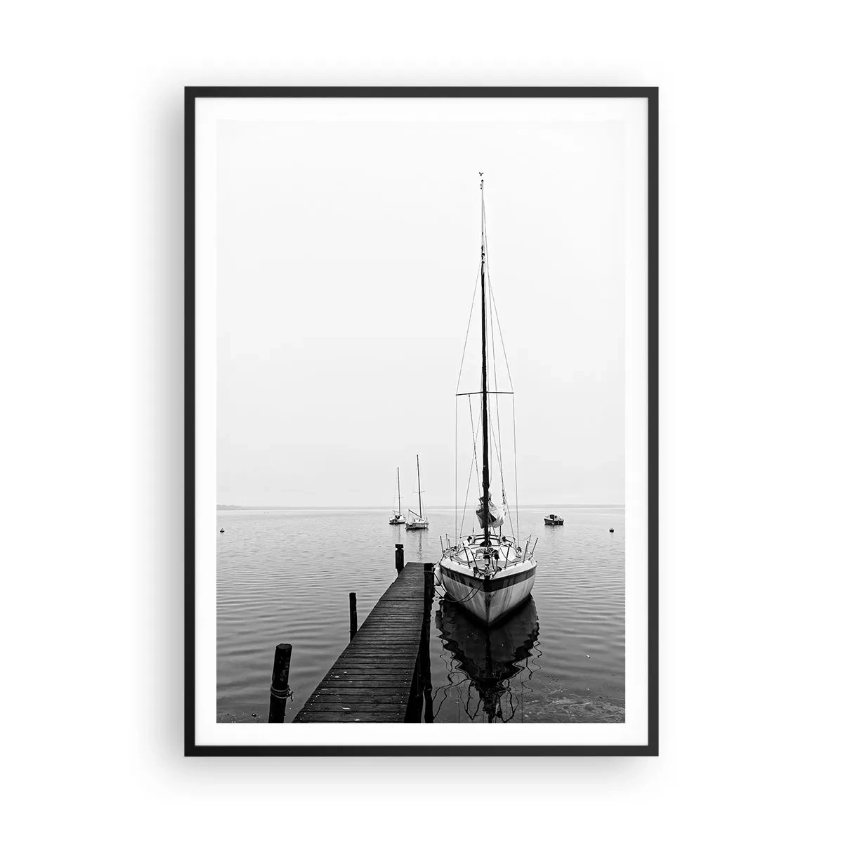 Pôster com moldura preta - Pronto para ir - 70x100 cm