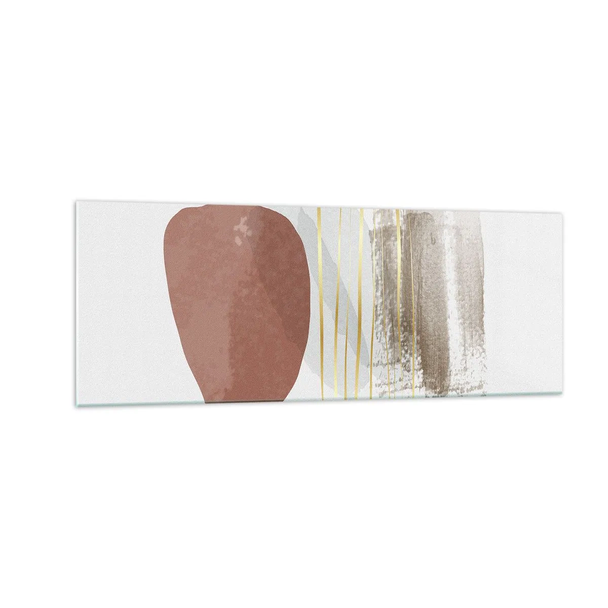 Quadro em vidro - Colunata abstrata - 140x50 cm