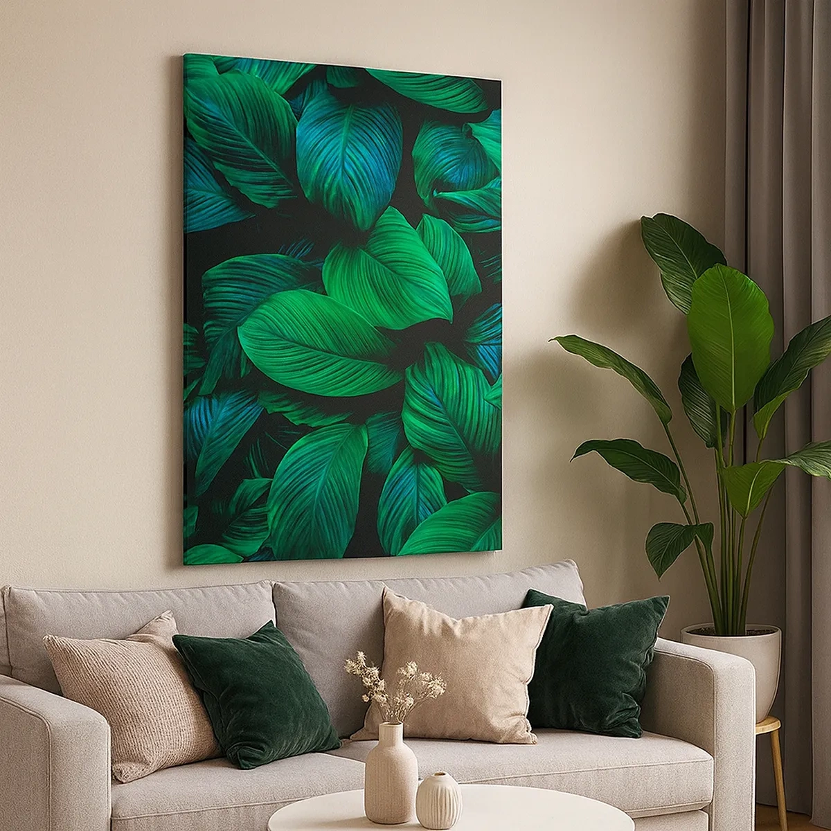 Quadro em tela - Na multidão verde - 50x70 cm