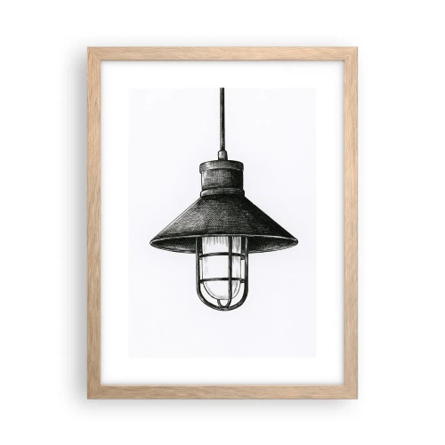 Pôster com moldura de carvalho claro - Como antigamente… - 30x40 cm