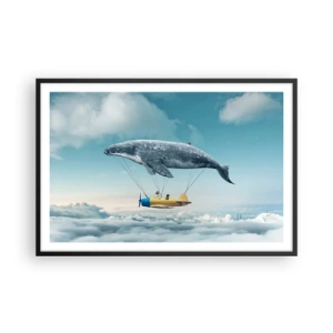 Pôster com moldura preta - Por que não? - 91x61 cm