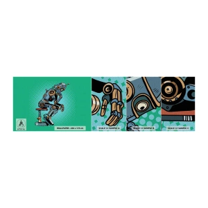 Amostra de papel de parede Premium Sand - Sobre a essência do ser - Abstração, Robô Inteligente, Para crianças - 100x30 cm