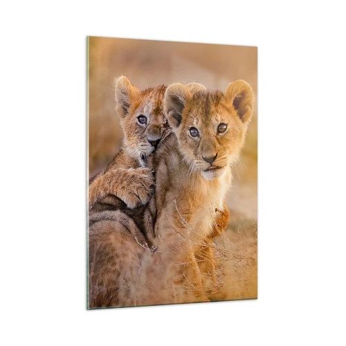 Quadro em vidro - Não perturbe! Estamos a divertir-nos - 50x70 cm