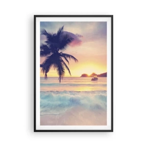Pôster com moldura preta - Noite na baía - 61x91 cm
