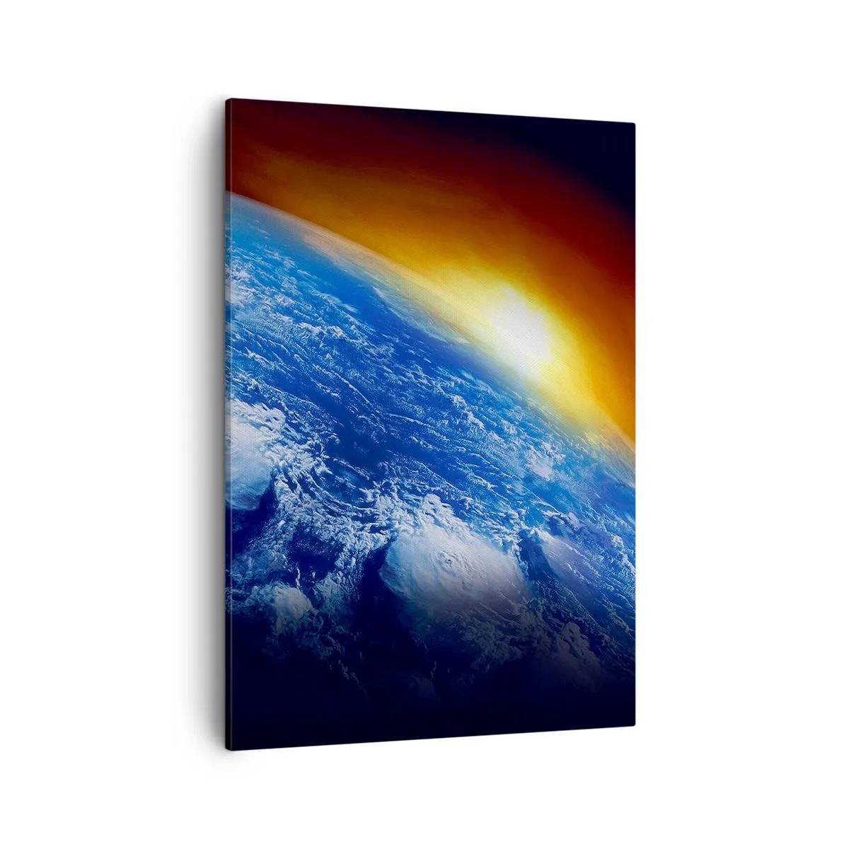 Quadro em tela - Nascer do sol sobre o planeta azul - 50x70 cm