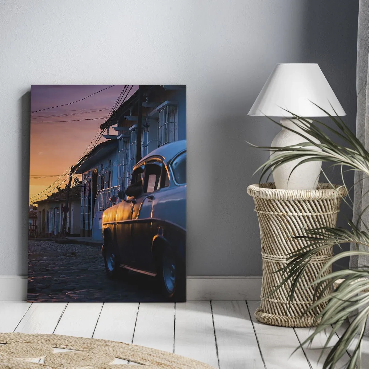 Quadro em tela - Aqui é onde o tempo abranda - 55x100 cm