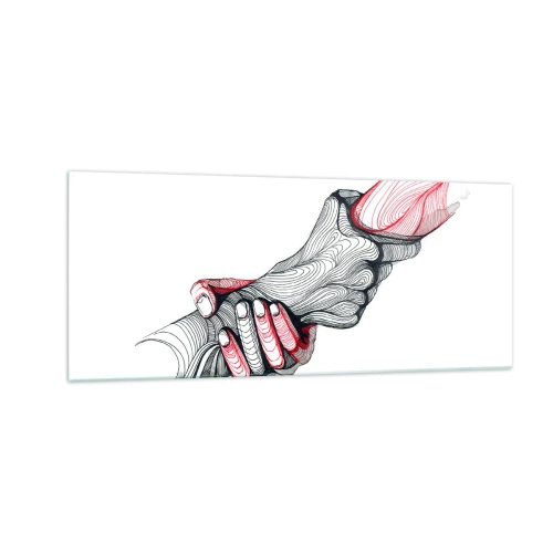 Quadro em vidro - Está em boas mãos - 100x40 cm