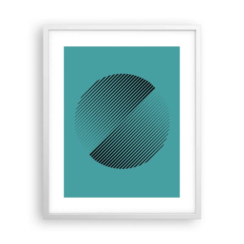 Pôster em moldura branca - Círculo – uma variação geométrica - 40x50 cm