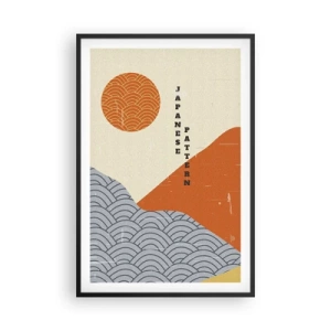 Pôster com moldura preta - No espírito japonês - 61x91 cm