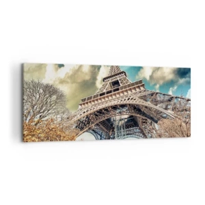 Quadro em tela - E no outono em Paris... - 100x40 cm