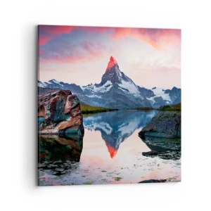 Quadro em tela - O coração das montanhas é quente - 70x70 cm