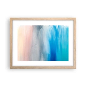 Pôster com moldura de carvalho claro - Elementos: ar - 40x30 cm