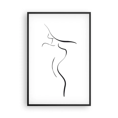 Pôster com moldura preta - Elusiva como uma onda - 61x91 cm