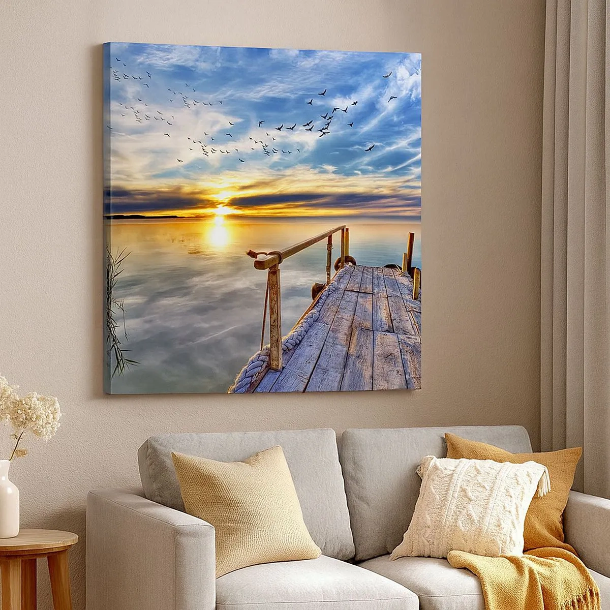 Quadro em tela - O vento descansa - 30x30 cm