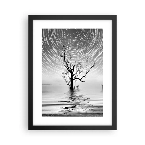 Pôster com moldura preta - Sinfonia da natureza - 30x40 cm