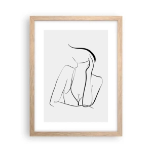 Pôster com moldura de carvalho claro - Na onda dos sonhos - 30x40 cm