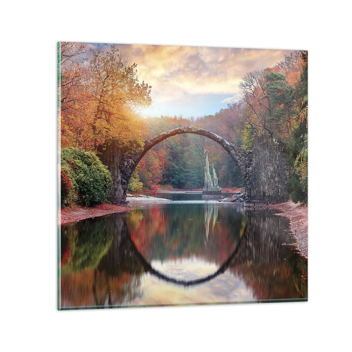 Quadro em vidro - Do outro lado do espelho - 70x70 cm