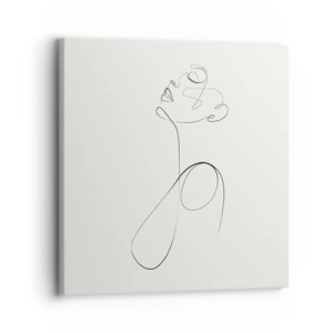 Quadro em tela - Enrolada em sonhos - 30x30 cm