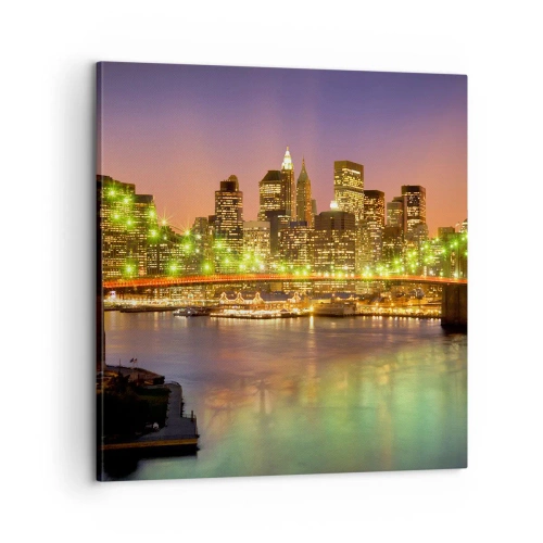 Quadro em tela - Aqui a luz nunca se apaga - 60x60 cm