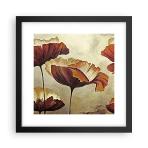 Pôster com moldura preta - Prados e pradarias - 30x30 cm