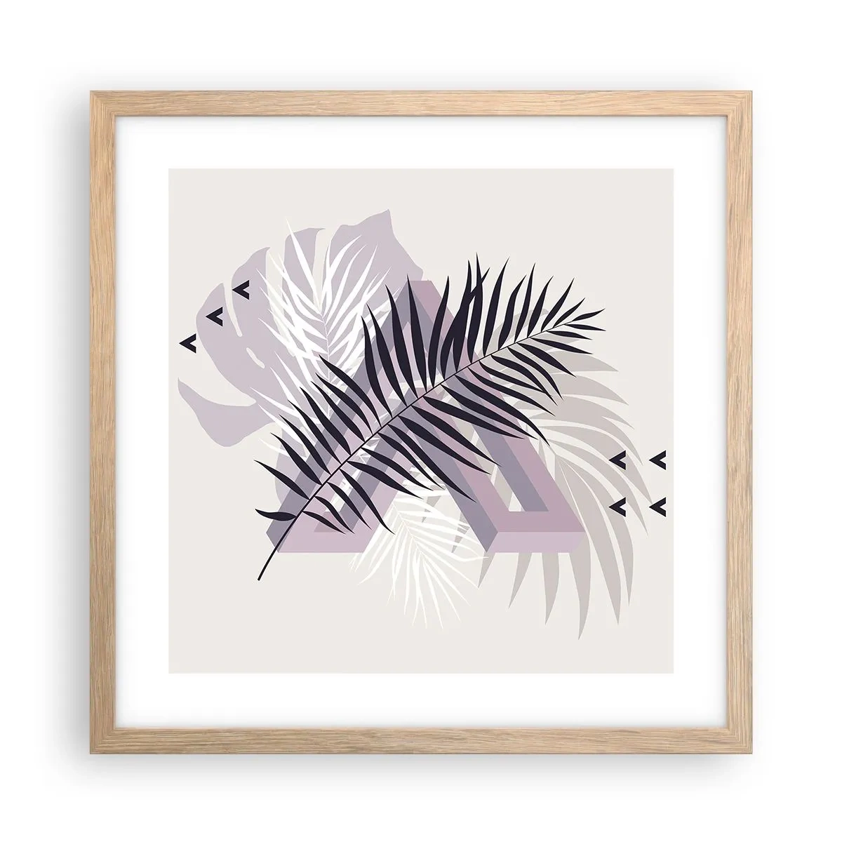 Pôster com moldura de carvalho claro - A sombra de uma sombra - 40x40 cm