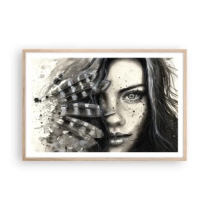 Pôster com moldura de carvalho claro - Beleza selvagem - 91x61 cm