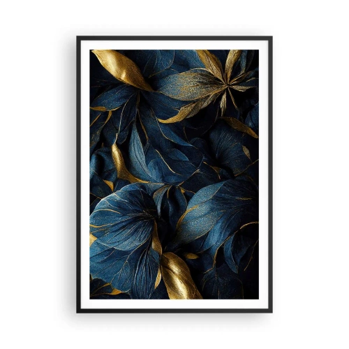 Pôster com moldura preta - Forrado com ouro - 70x100 cm